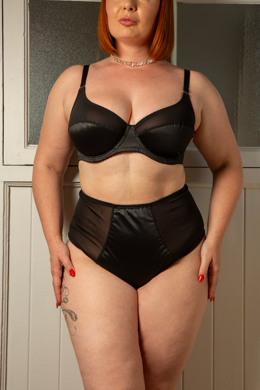 Black Classic High Waisted Thong