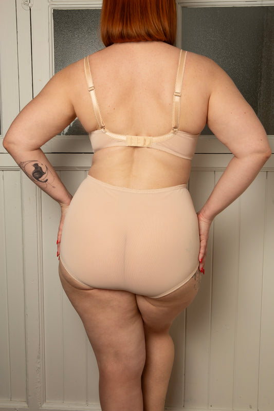 biscotti satin high waisted knicker panty girdle in vintage 1950s style