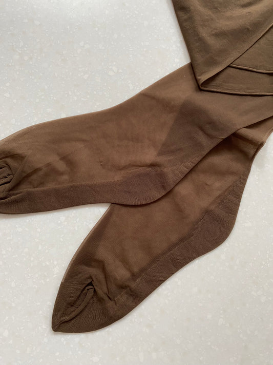 Dark Nude Seamed Stockings in sizes 8-14