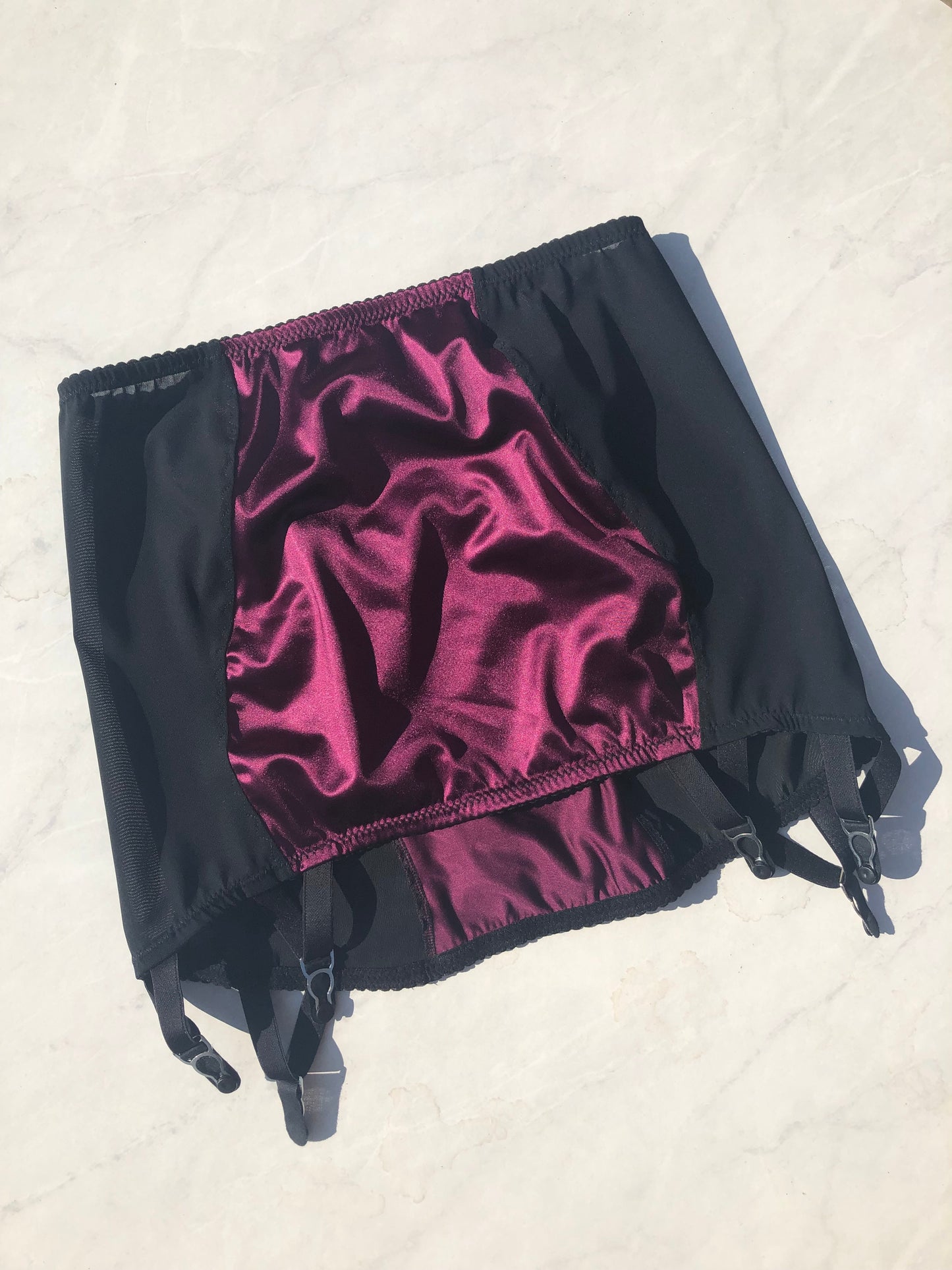Elle Satin Longline 6 strap Girdle