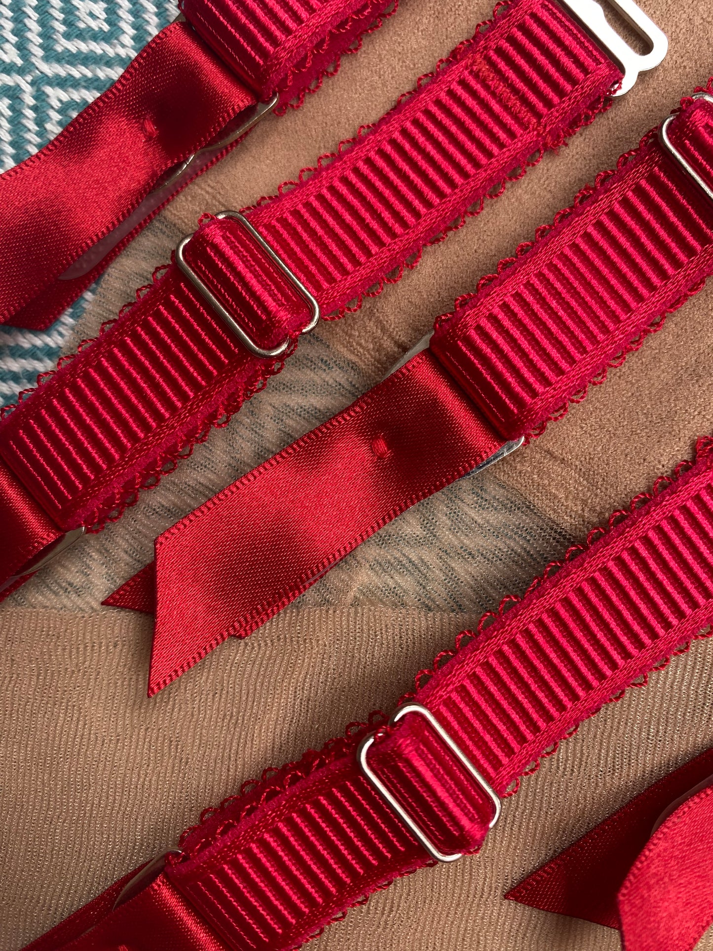 Red Suspender Strap 15mm Wide