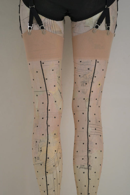 vintage style nylon seamed stockings Available in plus size by Pip & Pantalaimon retro and vintage inspired lingerie and shapewear
