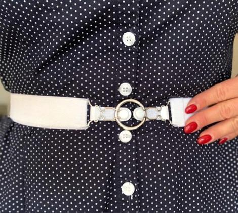 alternative rockabilly pin up waist belt Available in plus size by Pip & Pantalaimon retro and vintage inspired lingerie and shapewear. suspender clip buckle
