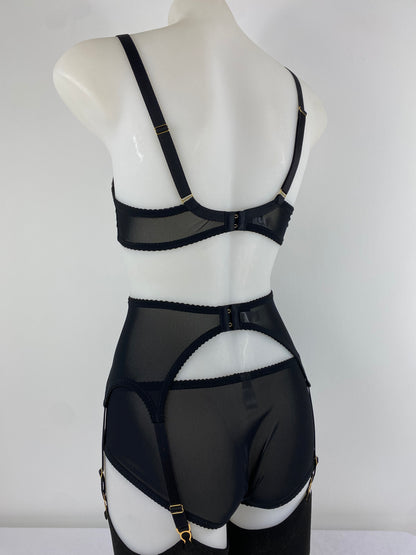 Giulietta Satin 6 Strap Suspender Belt