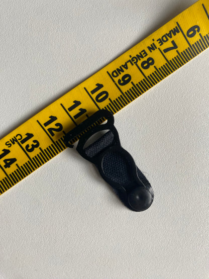 Black coated steel suspender clip 15mm Wide