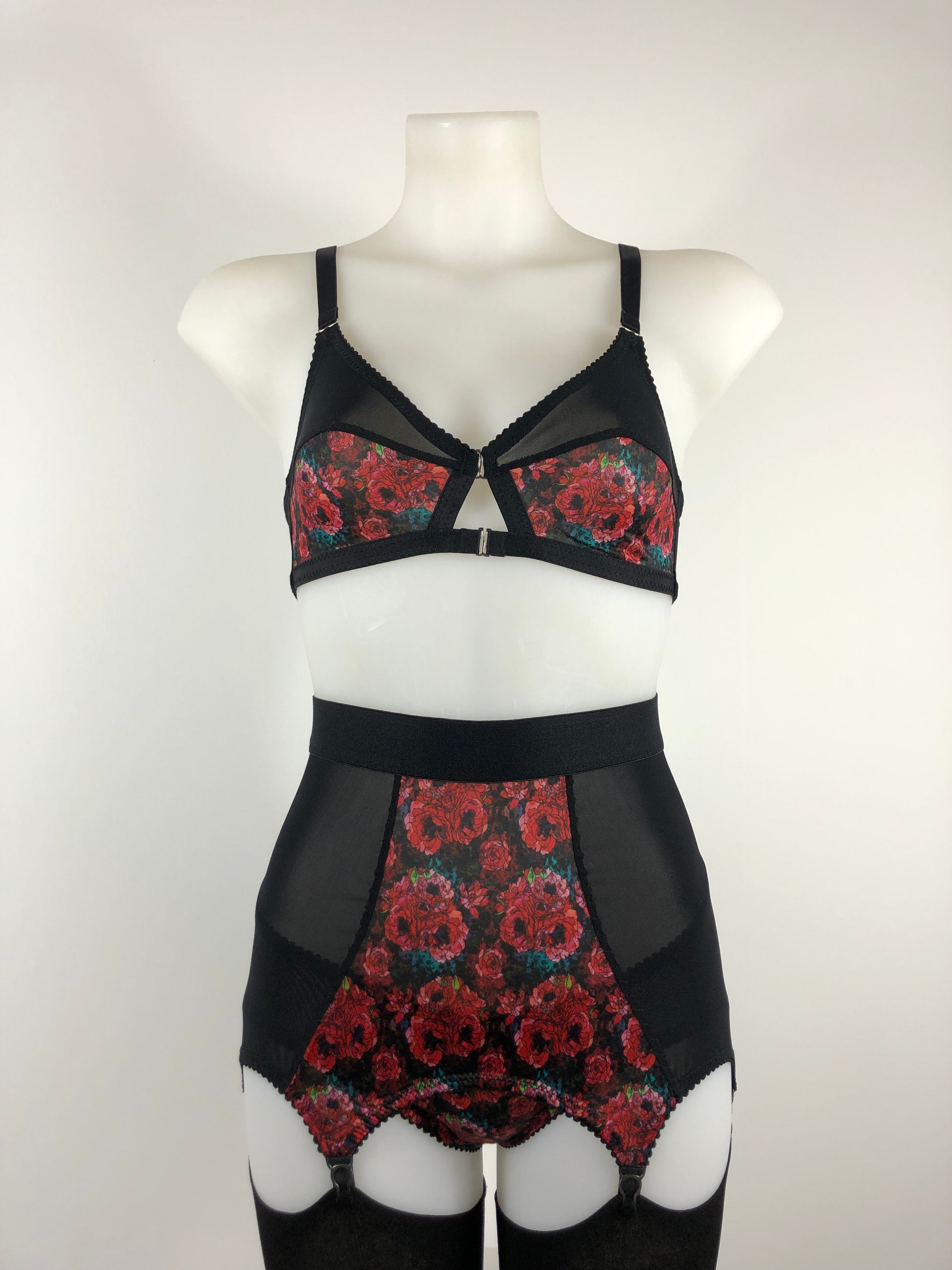 Black Classic Front Fastening Soft Bra Pip and Pantalaimon Pip