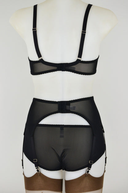 Viola Satin 6 Strap Suspender Belt
