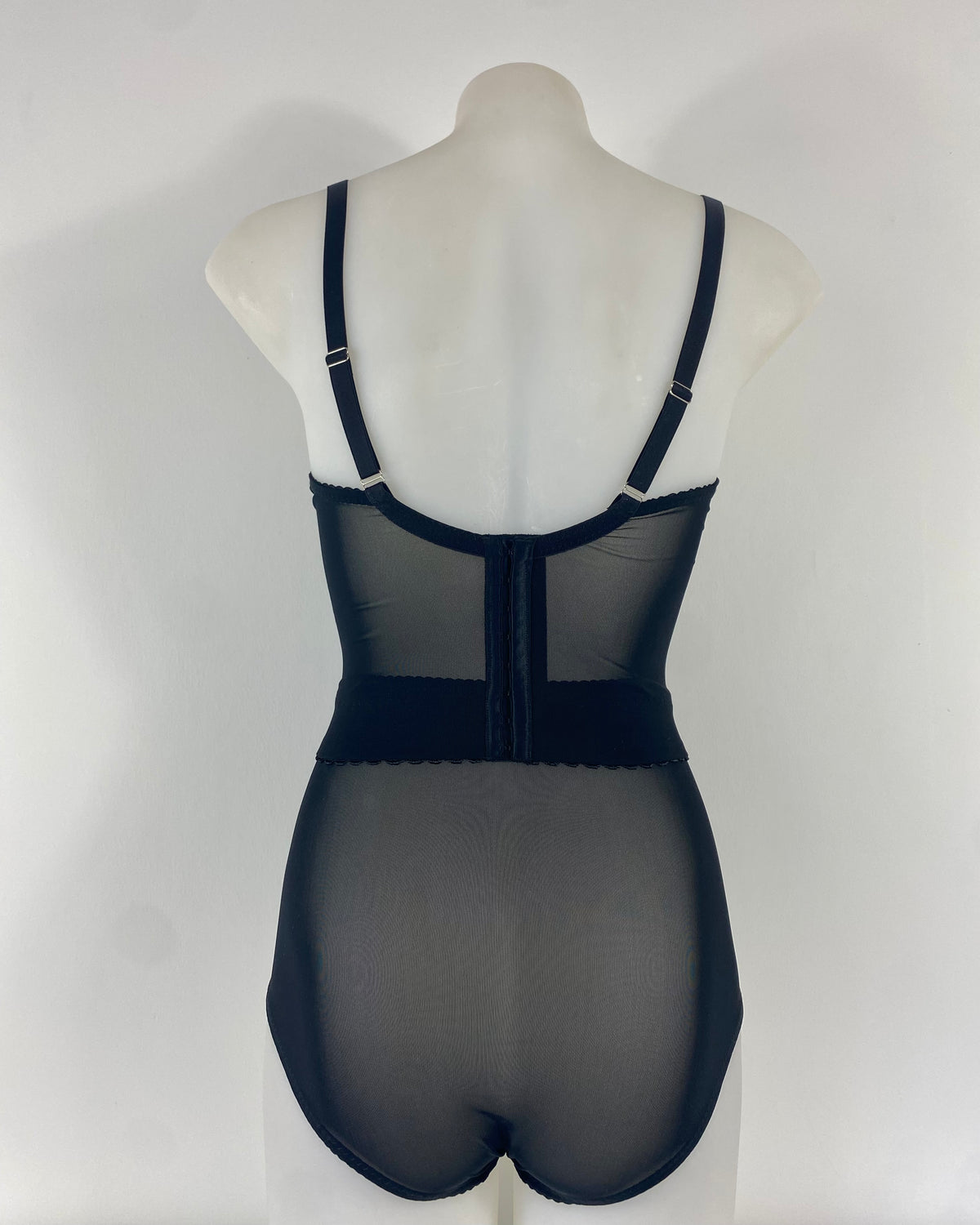 Black Cameo Longline Underwired Bra