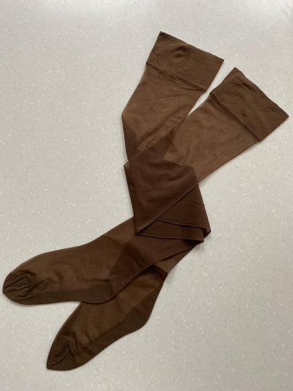 Dark Nude Seamed Stockings in sizes 8-14