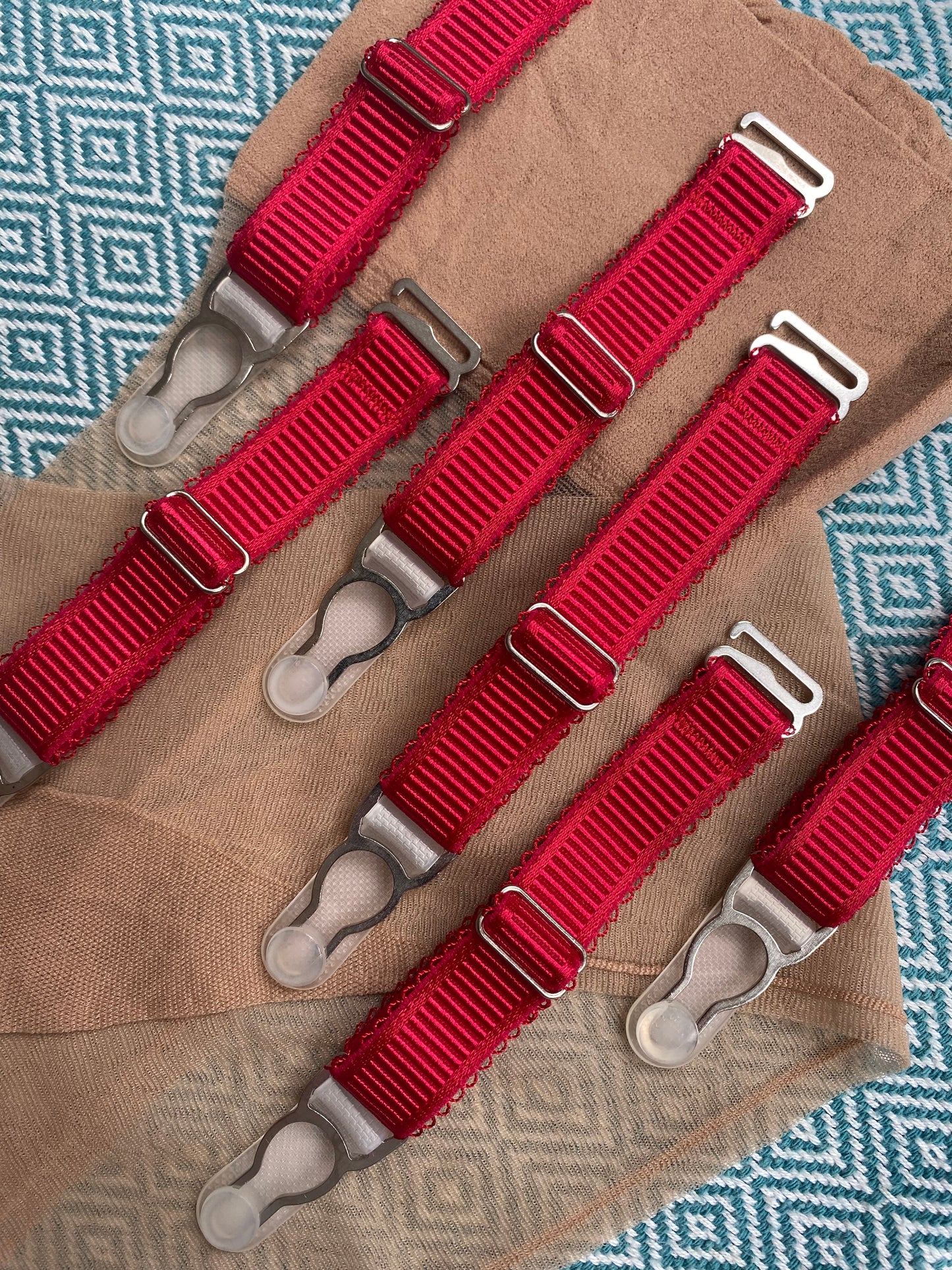 Red Suspender Strap 15mm Wide