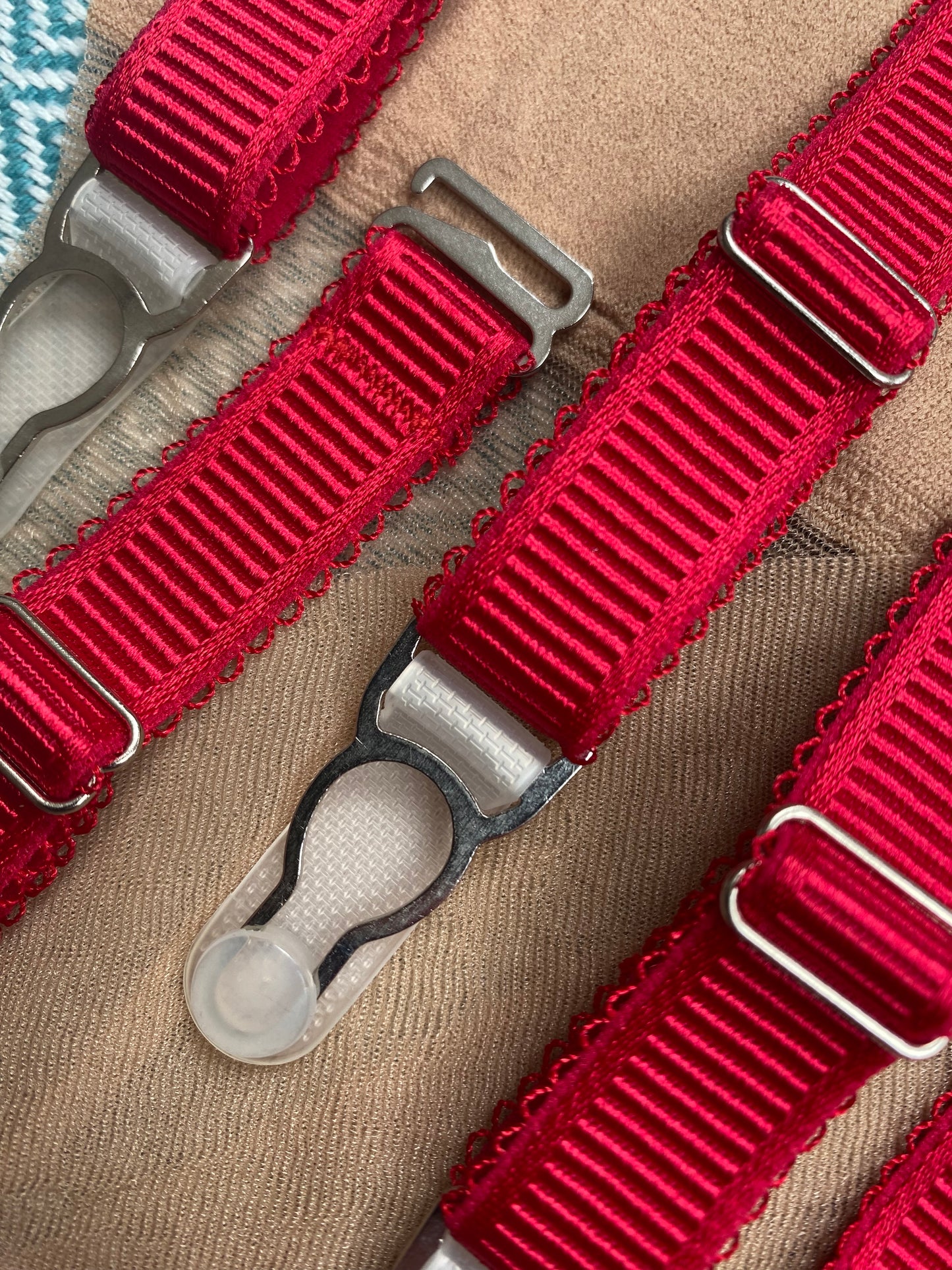 Red Suspender Strap 15mm Wide