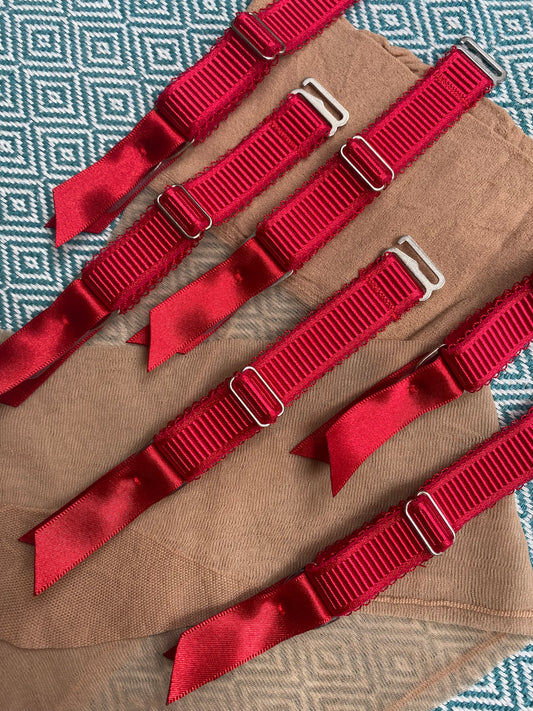 Red Suspender Strap 15mm Wide