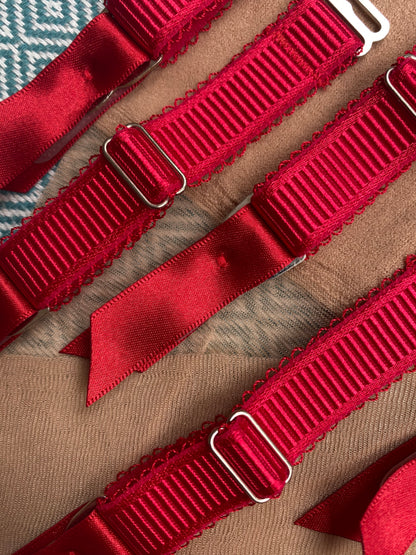 Red Suspender Strap 15mm Wide