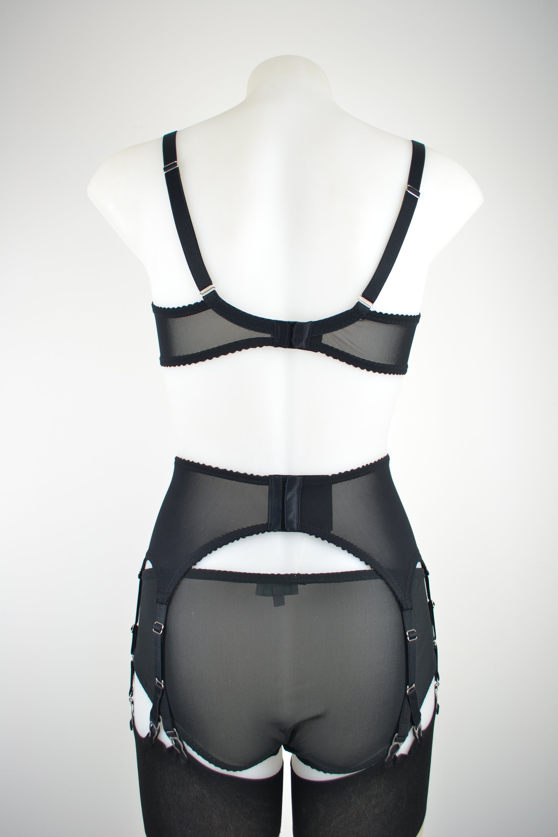 Sheer Black Mesh 6 Y-Strap Suspender Belt ~ Pip and Pantalaimon Pip & Pantalaimon Lingerie Sheer Black Mesh 6 Y-Strap Suspender Belt ~ Pip and Pantalaimon Pip & Pantalaimon Lingerie